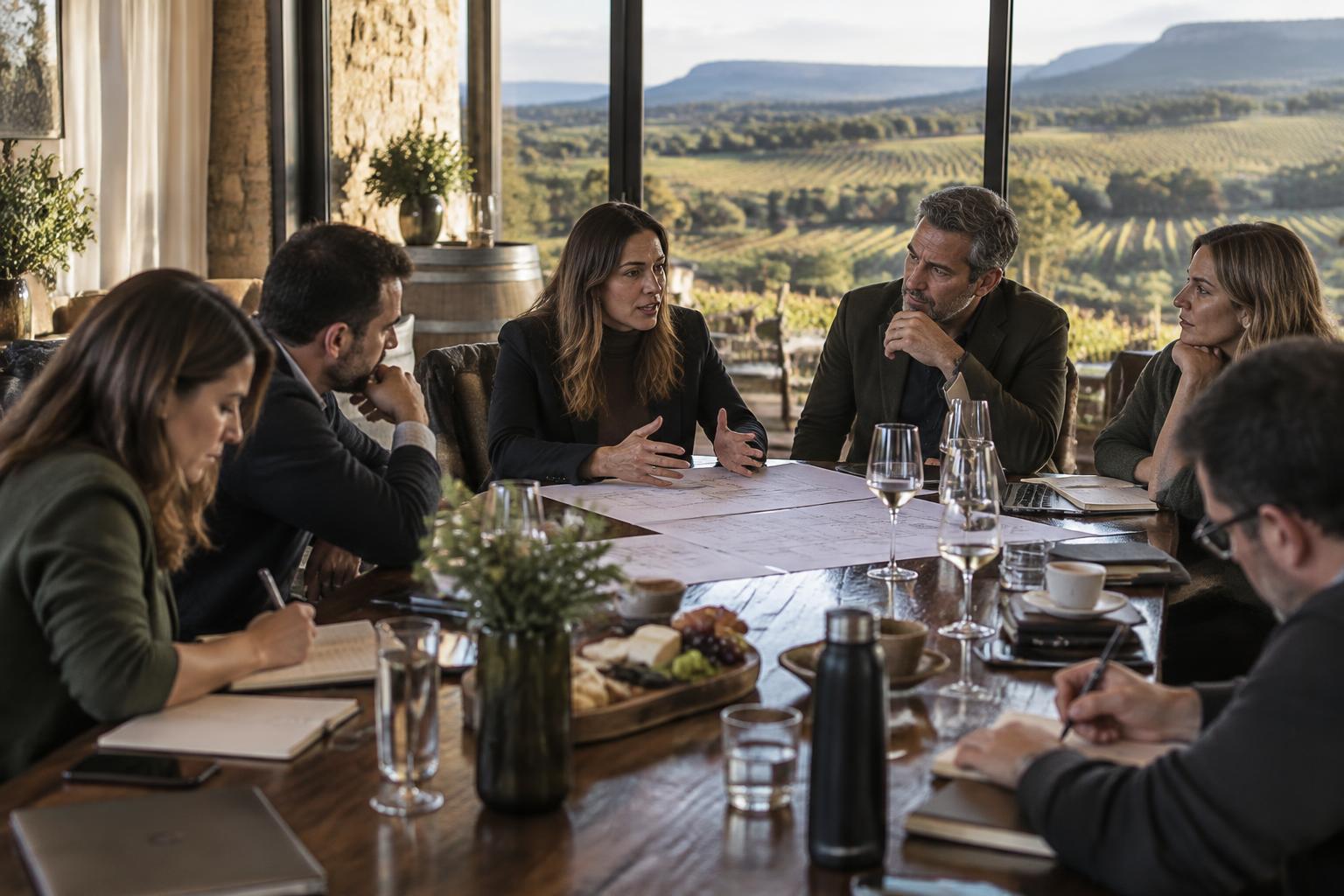 Empreendedores trabalhando juntos em uma mesa de estratégia